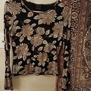 Vintage INC brown and black blouse size small